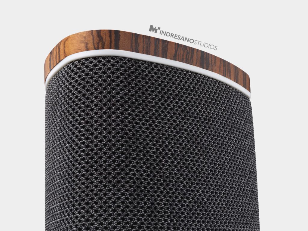 close-up of speaker grille texture in high-resolution detail